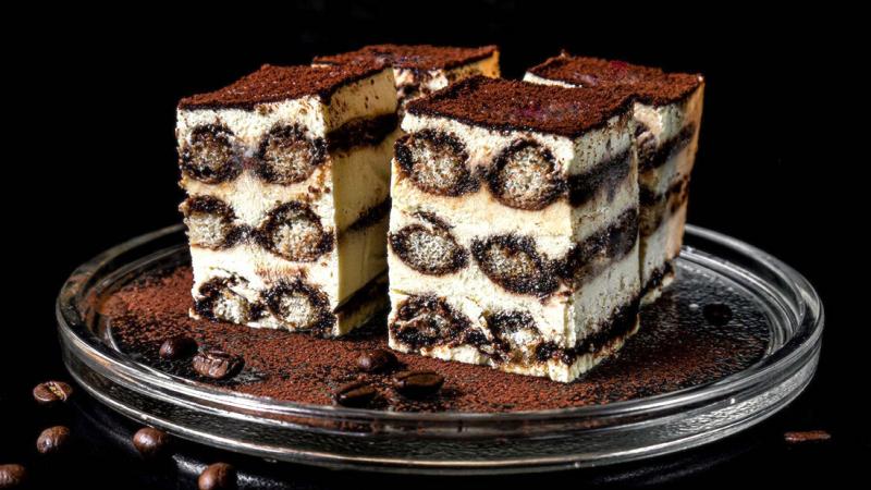 perfectly square tiramisu semifreddo blocks
