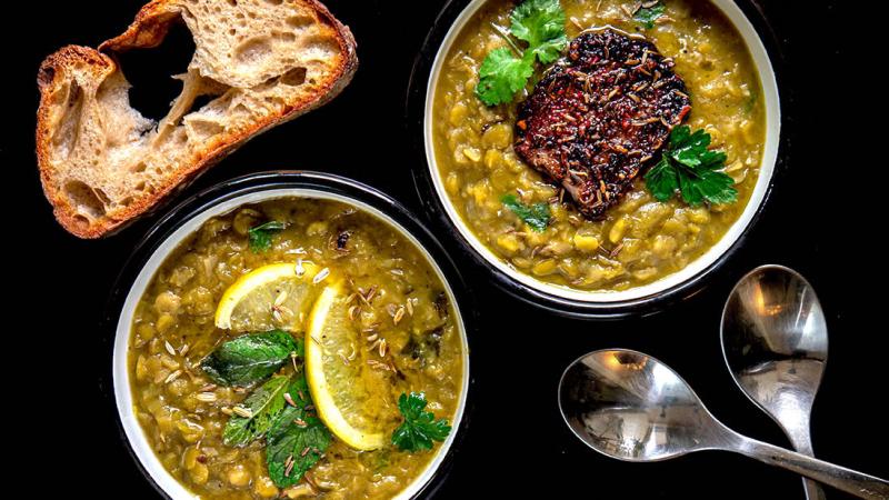 split pea soup : 2 versions