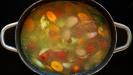savoy cabbage & smoked sausage soup