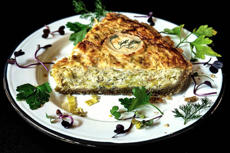 leek & goat cheese quiche