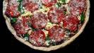 chorizo & red onion & red pepper thin crust pizza
