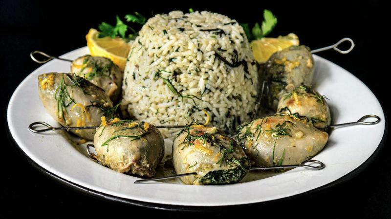 stuffed baby calamari with spinach & ricotta & fennel