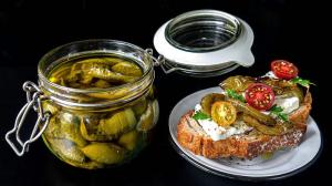 roasted green bell peppers preserves (in olive oil)