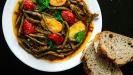 un meilleur «fasolakia lathera» ragoût grec de haricots verts fins