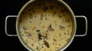 soupe veloutée de champignons rôtis (avec bouillon de champignons fait-maison & garniture de champignons forestiers frits)