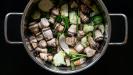 soupe veloutée de champignons rôtis (avec bouillon de champignons fait-maison & garniture de champignons forestiers frits)