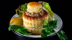 entrées vol-au-vent au poulet & champignons