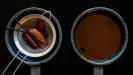 poached pears in red wine & spices