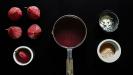 poached pears in red wine & spices