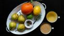 white wine & citrus poached pears pavlovas