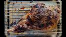 dry-basted & broiled & steamed & roasted leg of lamb