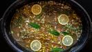 dry-basted & broiled & steamed & roasted leg of lamb