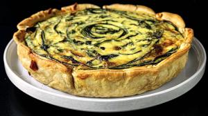 roasted zucchini & mozzarella quiche