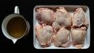 chicken thighs & rice pilaf casserole with lemon & oregano & green peppers