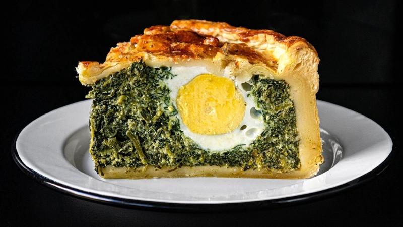 «torta pasqualina» easter pot pie with spinach & ricotta & eggs