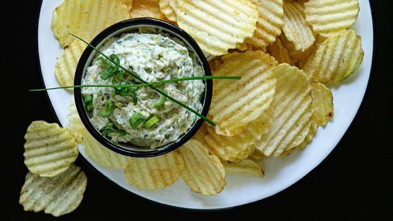roasted spring onion & whipped feta & yogurt dip