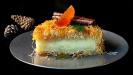 «kataifi galaktoboureko» semolina custard pie with shredded filo filaments crust & syrup