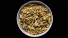 white & creamy soffritto & sausage meat ragù sauce with tagliatelle