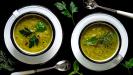 green «gazpacho» cold soup starter
