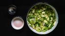 green «gazpacho» cold soup starter