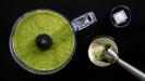 green «gazpacho» cold soup starter