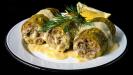 greek-style stuffed zucchini with egg & lemon sauce