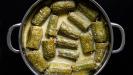 greek-style stuffed zucchini with egg & lemon sauce