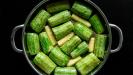 greek-style stuffed zucchini with egg & lemon sauce