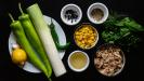 crispy & creamy phyllo parcels with tuna & sweet vegetables