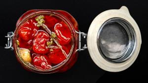 whole slow-poached confit cherry tomatoes