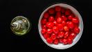 whole slow-poached confit cherry tomatoes