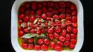 whole slow-poached confit cherry tomatoes