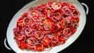 red tomato & red onion salad