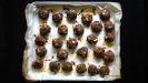 briam (greek layered vegetable bake) & lemony keftedakia (meatballs) with feta