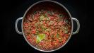 briam (greek layered vegetable bake) & lemony keftedakia (meatballs) with feta