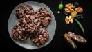 walnut & raisin chocolate clusters (with olive oil & mastic resin)