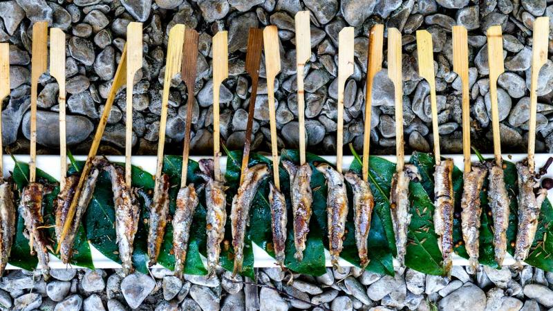 grilled anchovies