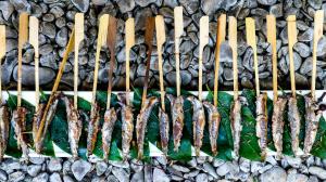 grilled anchovies