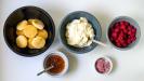 raspberry & rose shortcake with kadaif