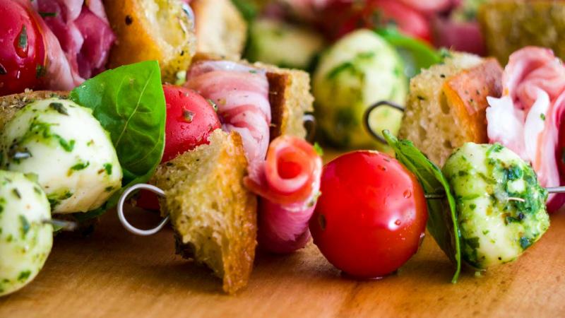 italian antipasto skewers