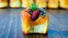 apricot almond rosemary upside-down cakes