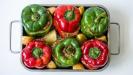 stuffed bell peppers with ground beef & rice