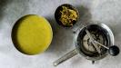 green tomato & tomato leaf : purée, sauce and paste