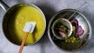 green tomato & tomato leaf : purée, sauce and paste