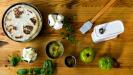 green tomato and pita pizza