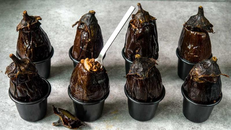 stuffed mini eggplants