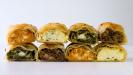filo and feta hand pies, 4 variations