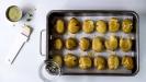 smashed potatoes (with lemon and garlic)