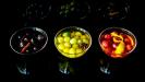 icy wine-marinated grapes