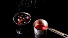 icy wine-marinated grapes
